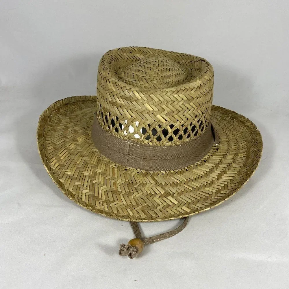 Dorfman Pacific Boater Style Straw Hat NWOT *